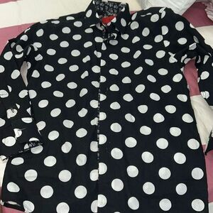 Elie balleh boys black And white dress shirt sz 12